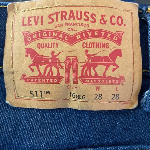 Levi’s 511 Slim Jeans W 28 L 28 Size 16 Reg - Picture 12 of 12
